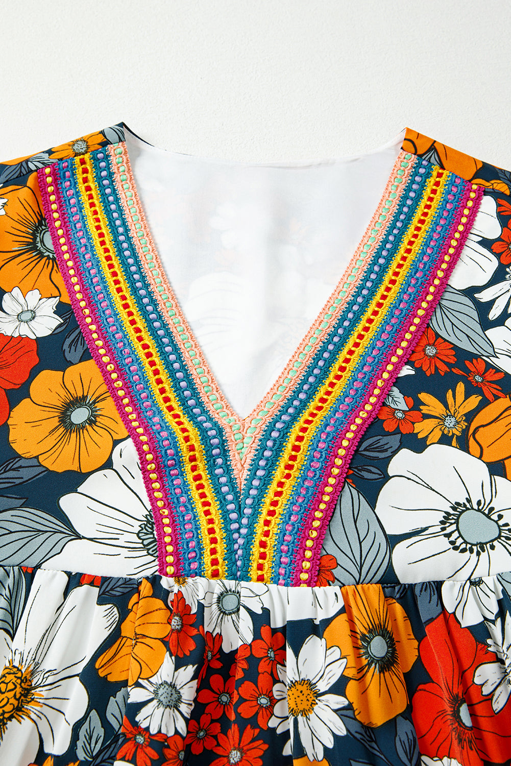 Floral Long Sleeve Mini Dress