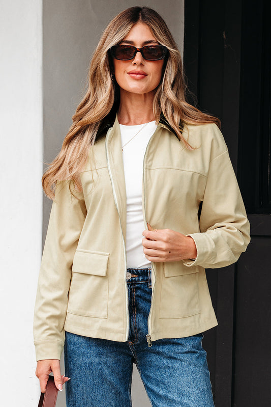 Phoebe Textured Zip Up Jacket