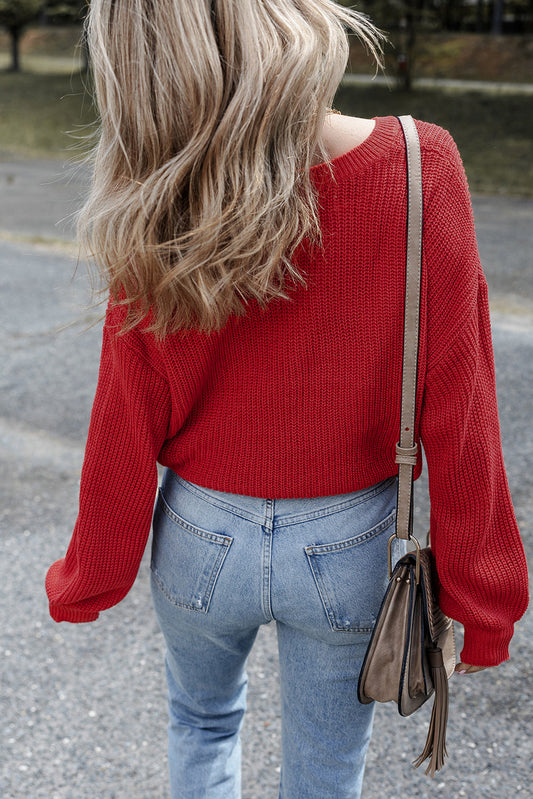 Evelyn Knit Drop Shoulder Sweater