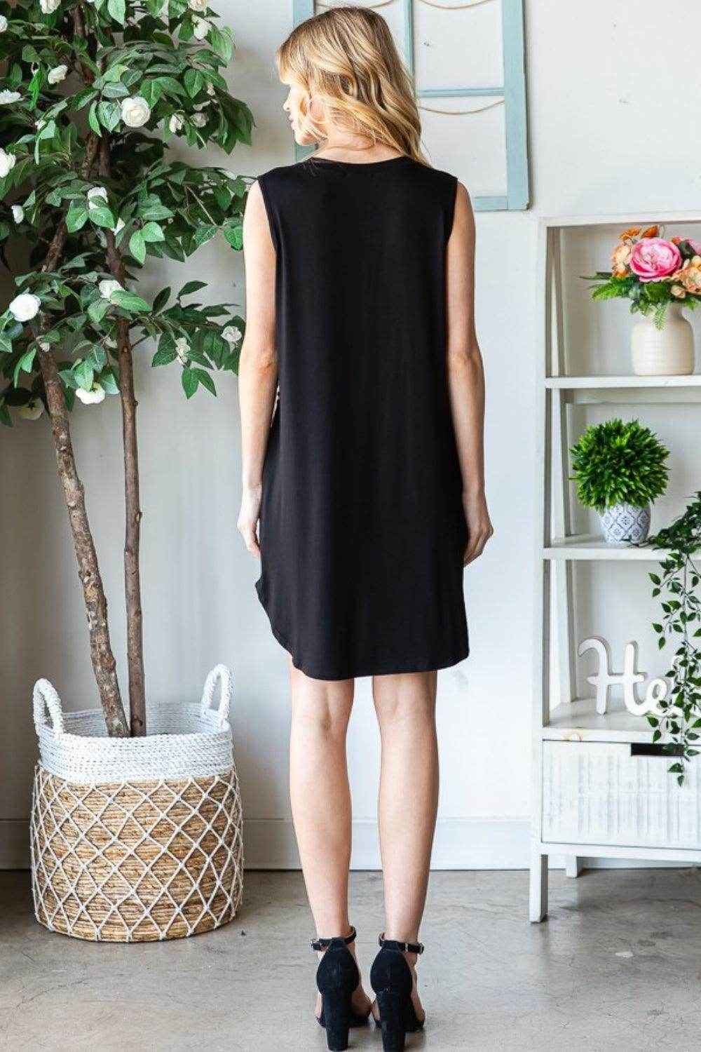 Heimish Full Size Sleeveless Animal Print Mini Dress Chic