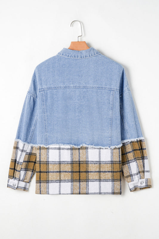 Sofia Plaid Patchwork Oversized Jacket