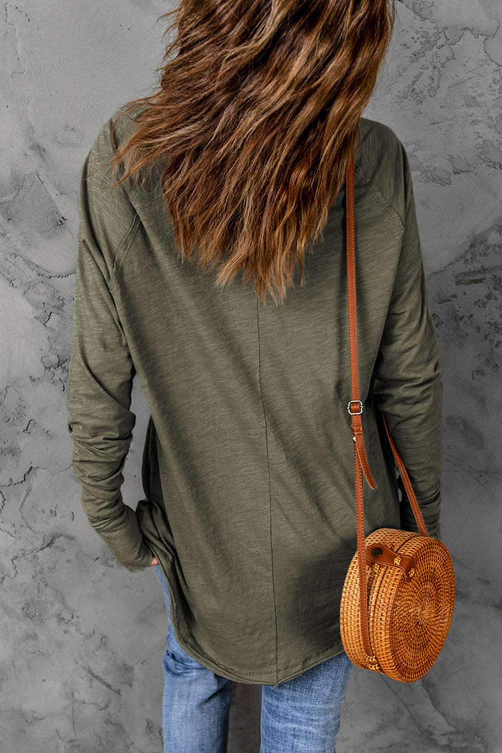 Thea Merry Christmas Trees Thumbhole Sleeve Graphic Tee