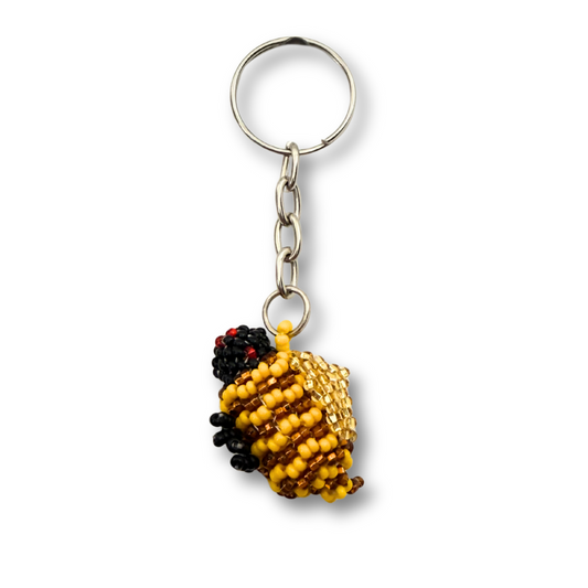 Baby Bee Seed Bead Key Chain - Guatemala