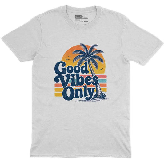 Good Vibes Only Palm Tree Crew Neck Tee