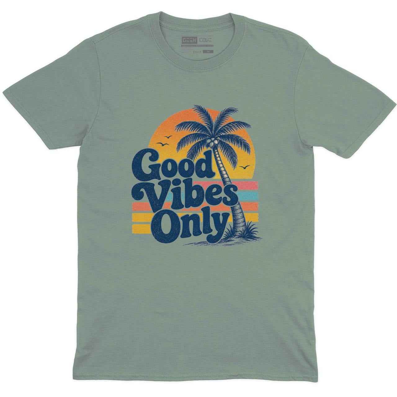 Good Vibes Only Palm Tree Crew Neck Tee