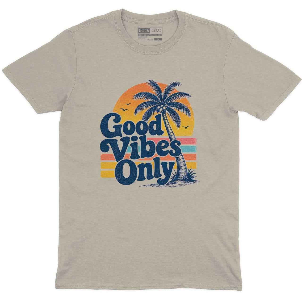 Good Vibes Only Palm Tree Crew Neck Tee