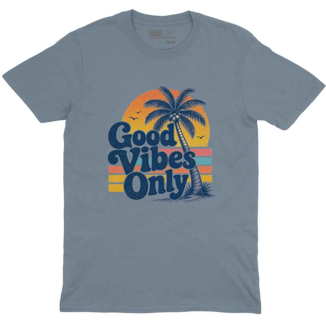 Good Vibes Only Palm Tree Crew Neck Tee