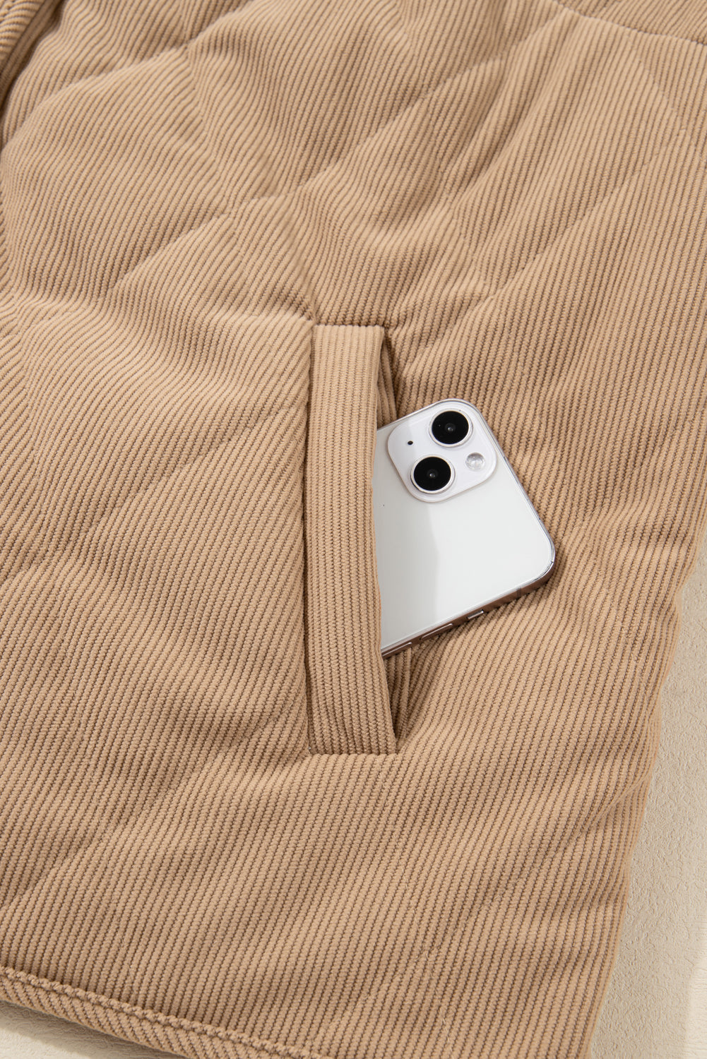 Elizabeth Cord Snap Vest Plus Jacket