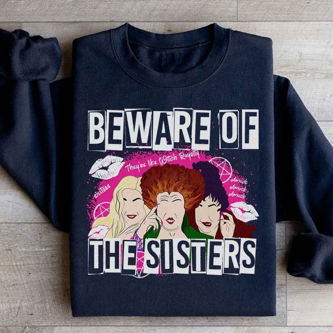 Pop Art Halloween Graphic Fleece – \"Beware Of The Sisters\"