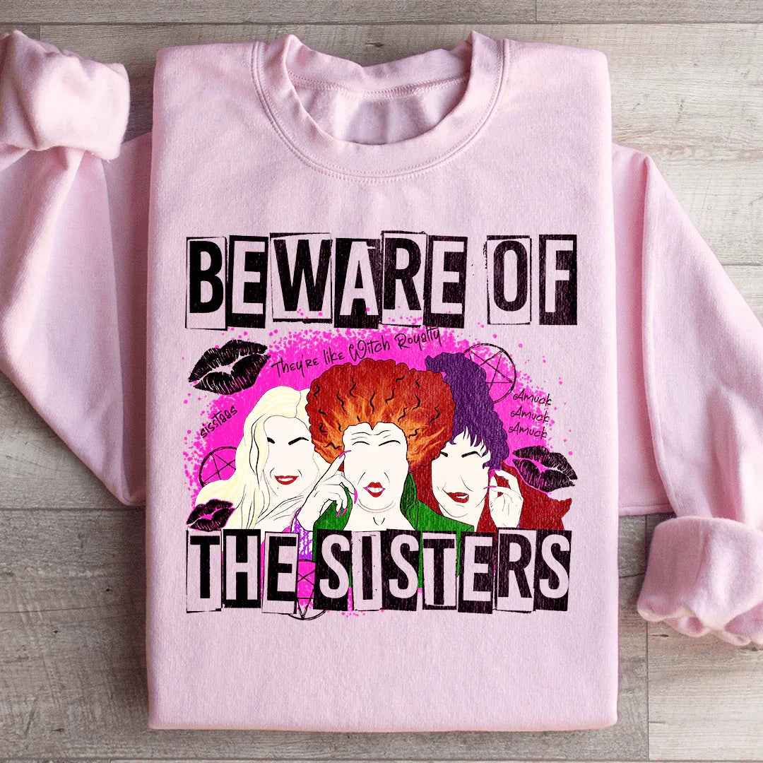 Pop Art Halloween Graphic Fleece – \"Beware Of The Sisters\"
