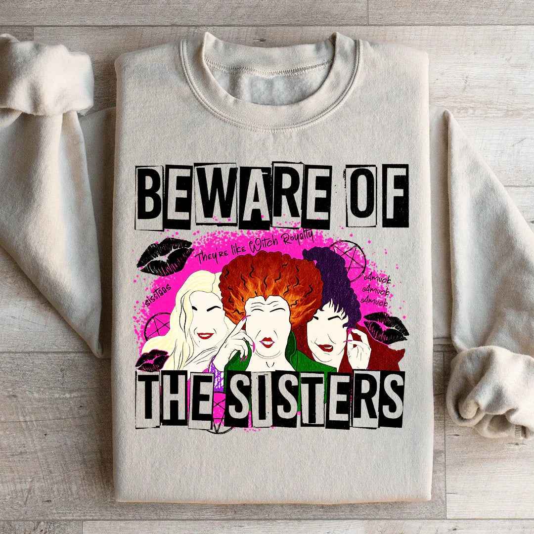 Pop Art Halloween Graphic Fleece – \"Beware Of The Sisters\"