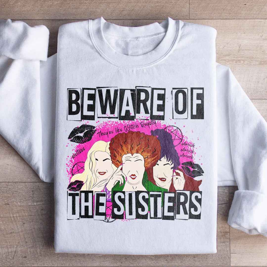 Pop Art Halloween Graphic Fleece – \"Beware Of The Sisters\"