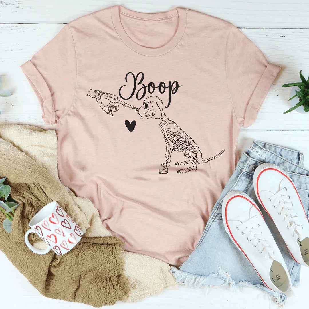 Dog Lover Gift Short-Sleeve Top – "Boop" Cute Dog Tee