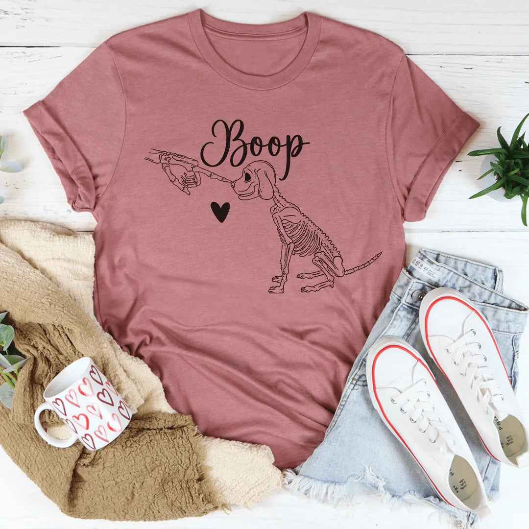 Dog Lover Gift Short-Sleeve Top – "Boop" Cute Dog Tee