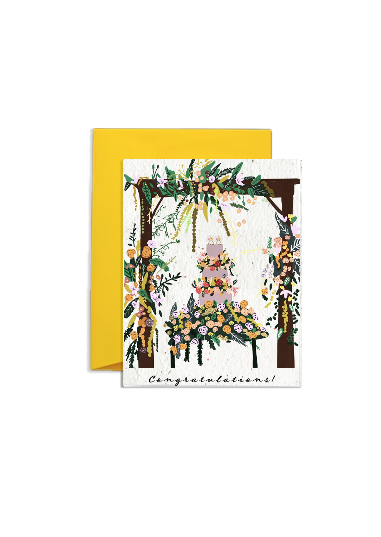 Same Sex Brides Blossom & Unite Wildflower Seed Wedding Card Brides