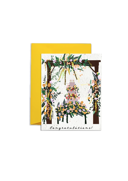 Same Sex Brides Blossom & Unite Wildflower Seed Wedding Card Brides