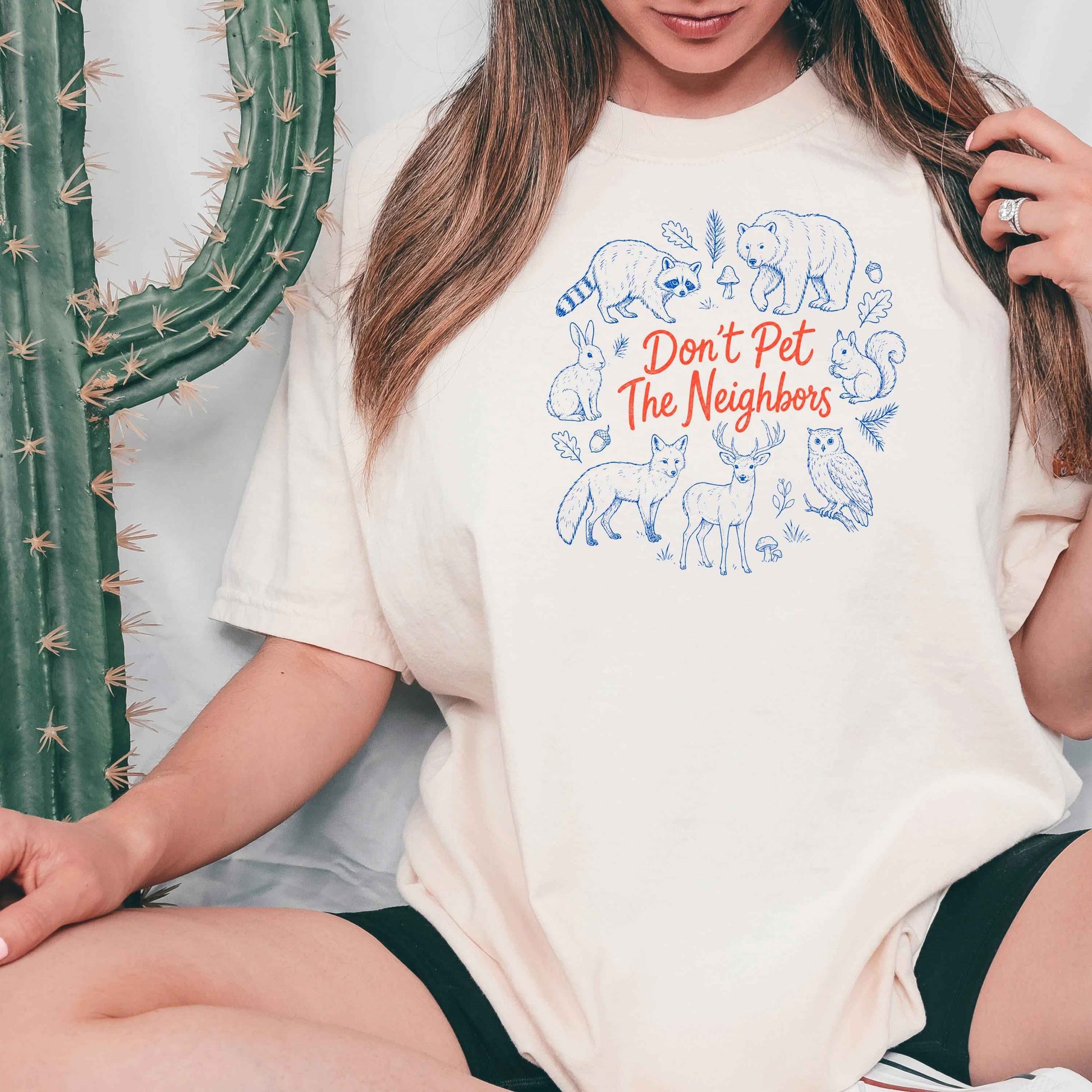 Cabin Core Shirt – Raccoon Hiking Tee With Woodcut Nature Lover Design