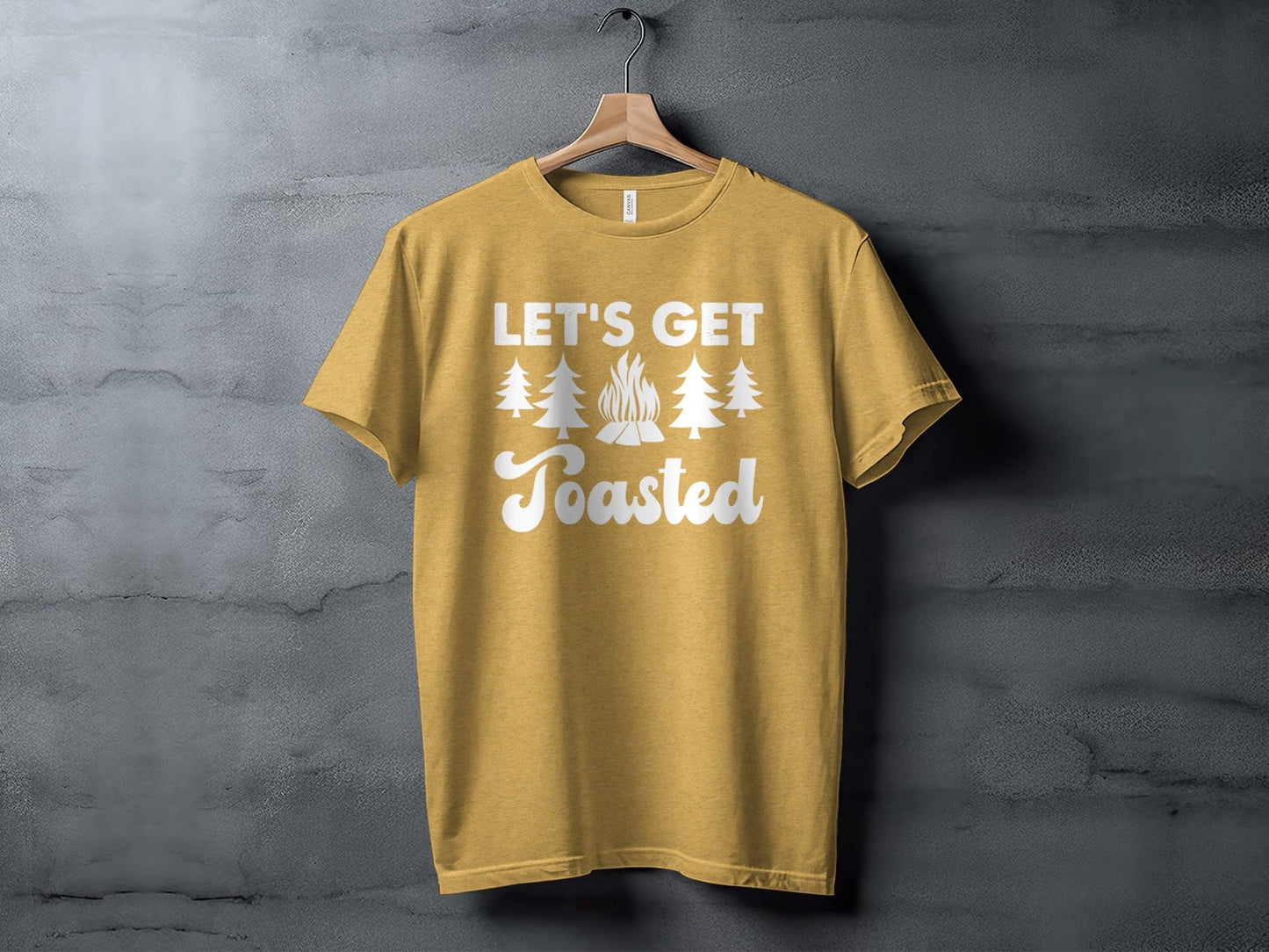 Lets Get Toasted Outdoors Bonfire Forest Fun T-Shirt