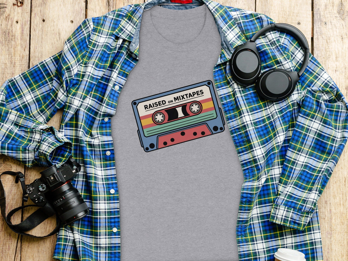 Raised On Mixtapes Retro Cassette T-Shirt