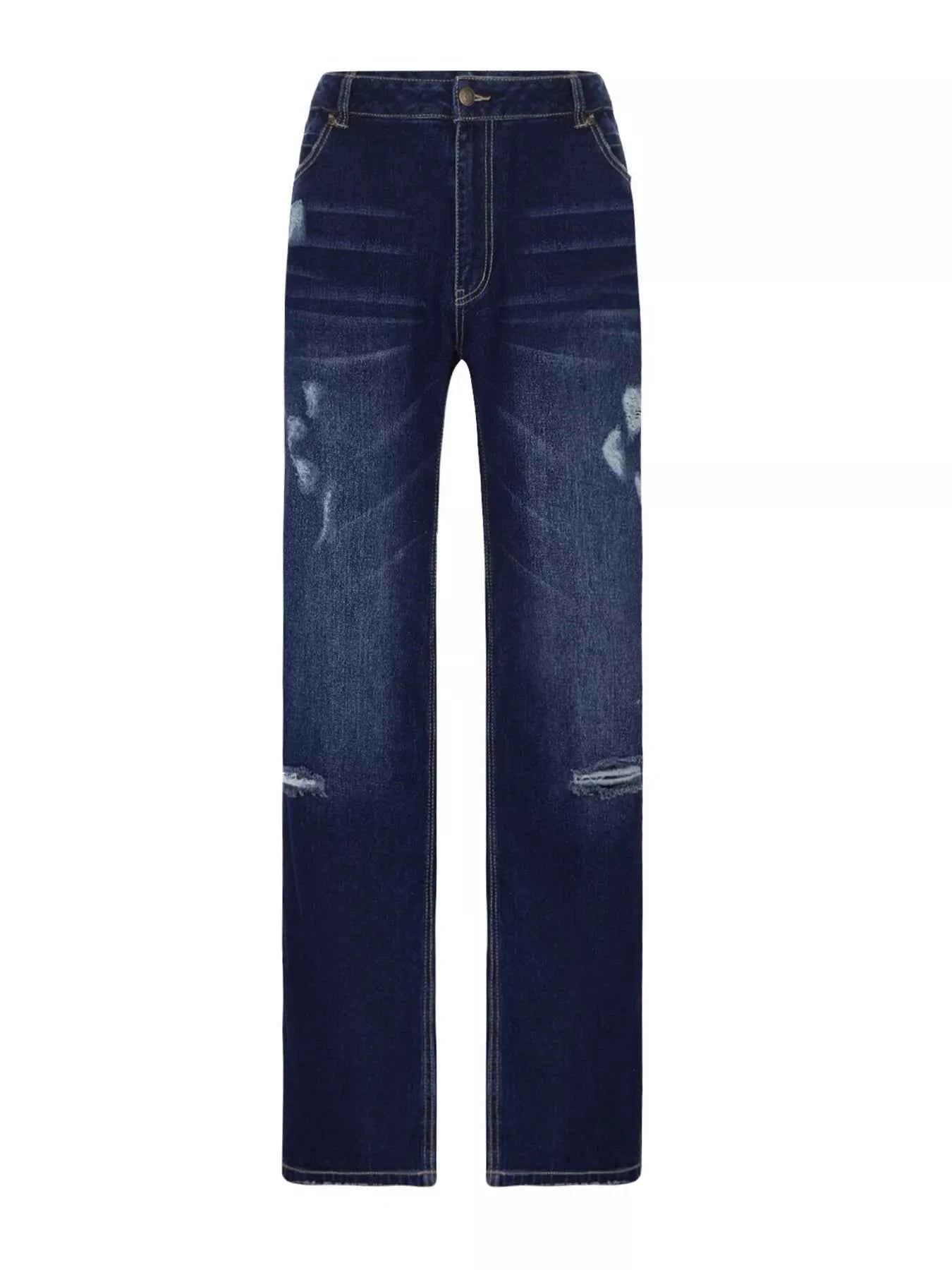 Distressed Loose Fit Jeans