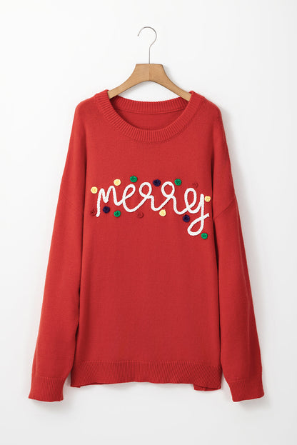 Aria Merry Graphic Christmas Sweater