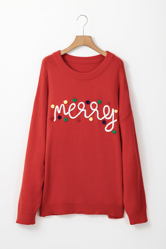Aria Merry Graphic Christmas Sweater