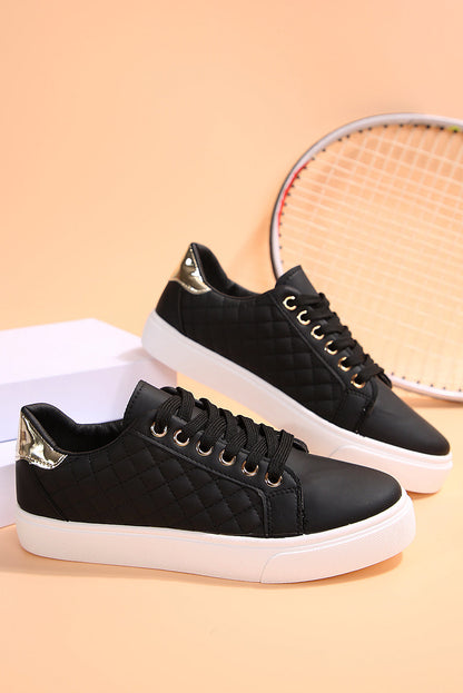 Harper Quilted Lace Up Sneakers