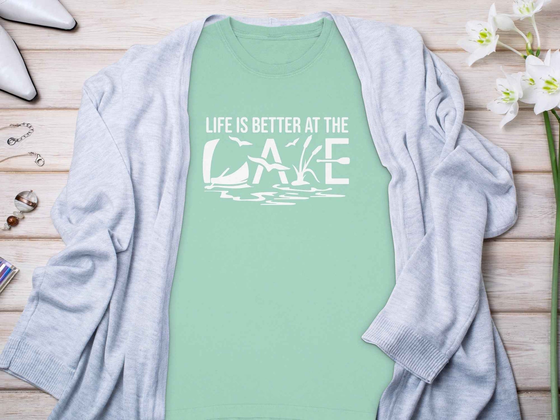 Life is Better at the Lake Outdoors Recreation Long Sleeve T-Shirt