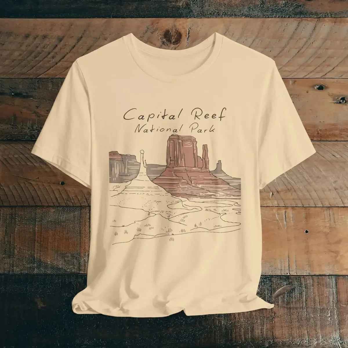 Capitol Reef National Park Unisex T-Shirt Line Art