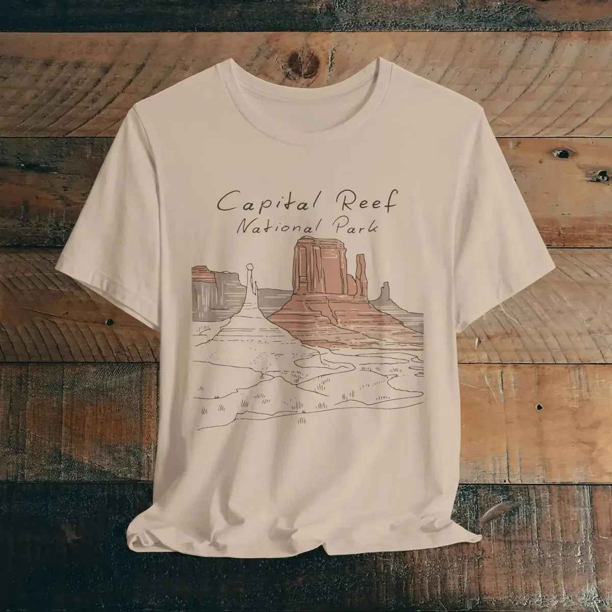 Capitol Reef National Park Unisex T-Shirt Line Art