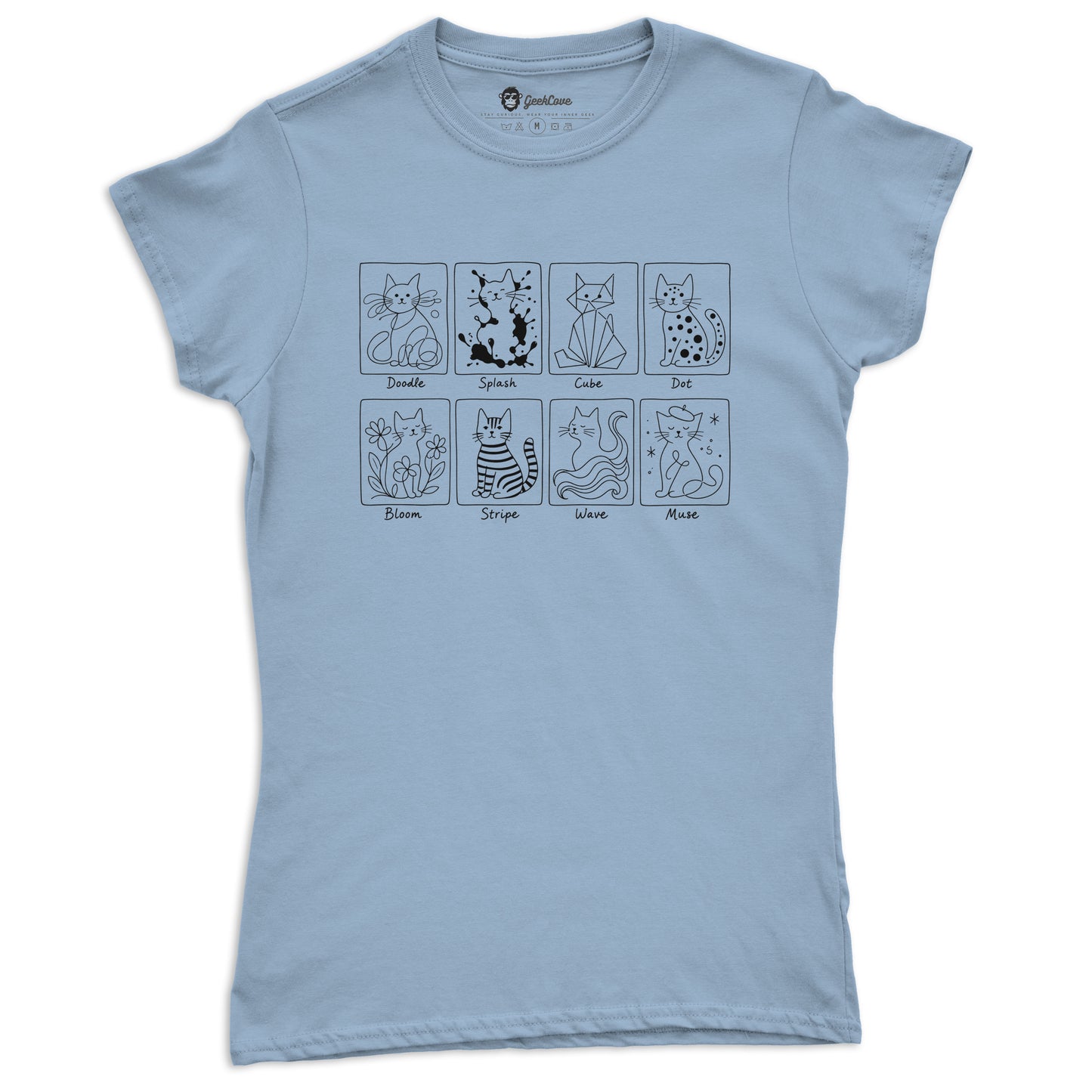 Cat Art Styles Short Sleeve Tee