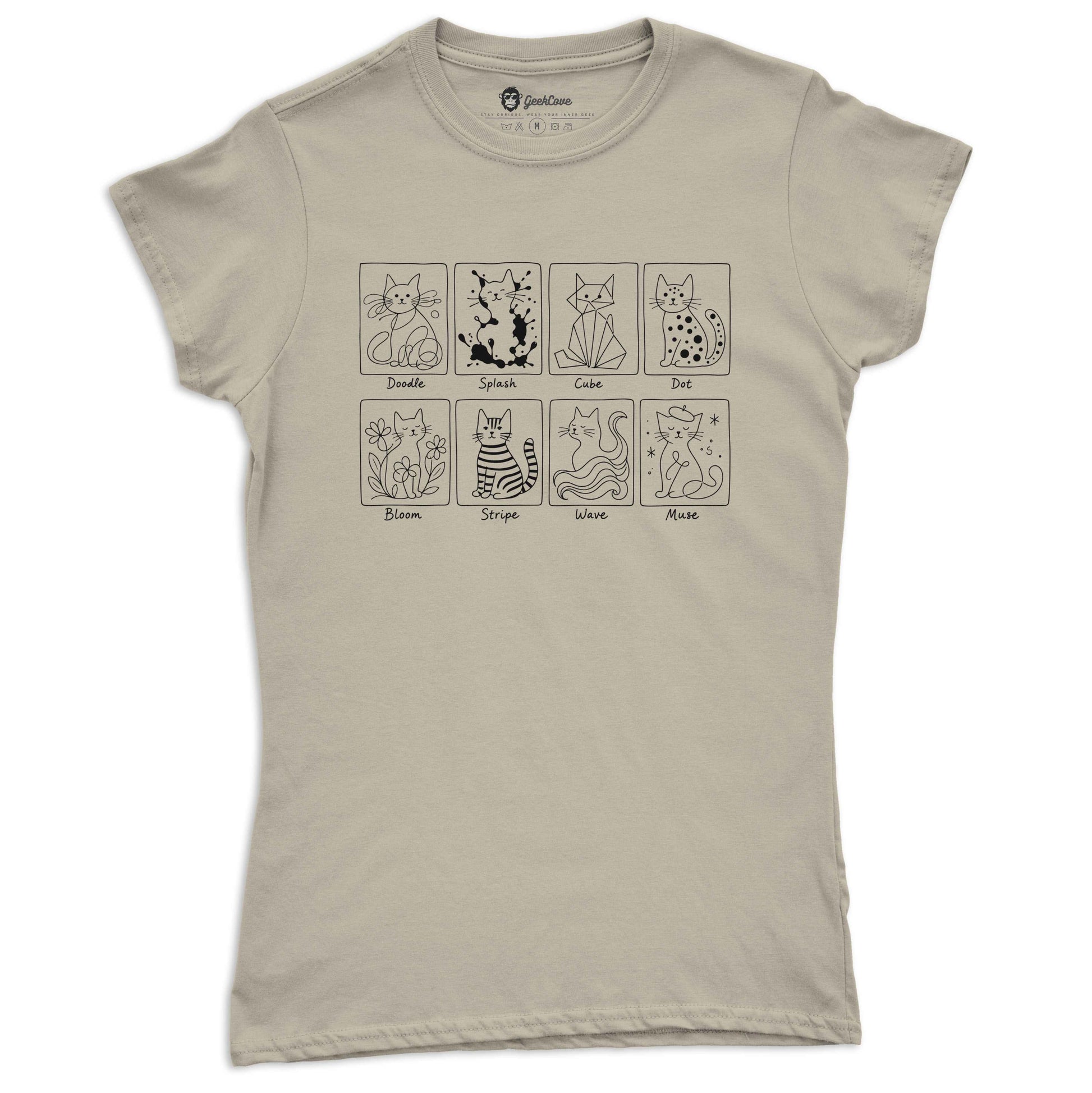 Cat Art Styles Short Sleeve Tee