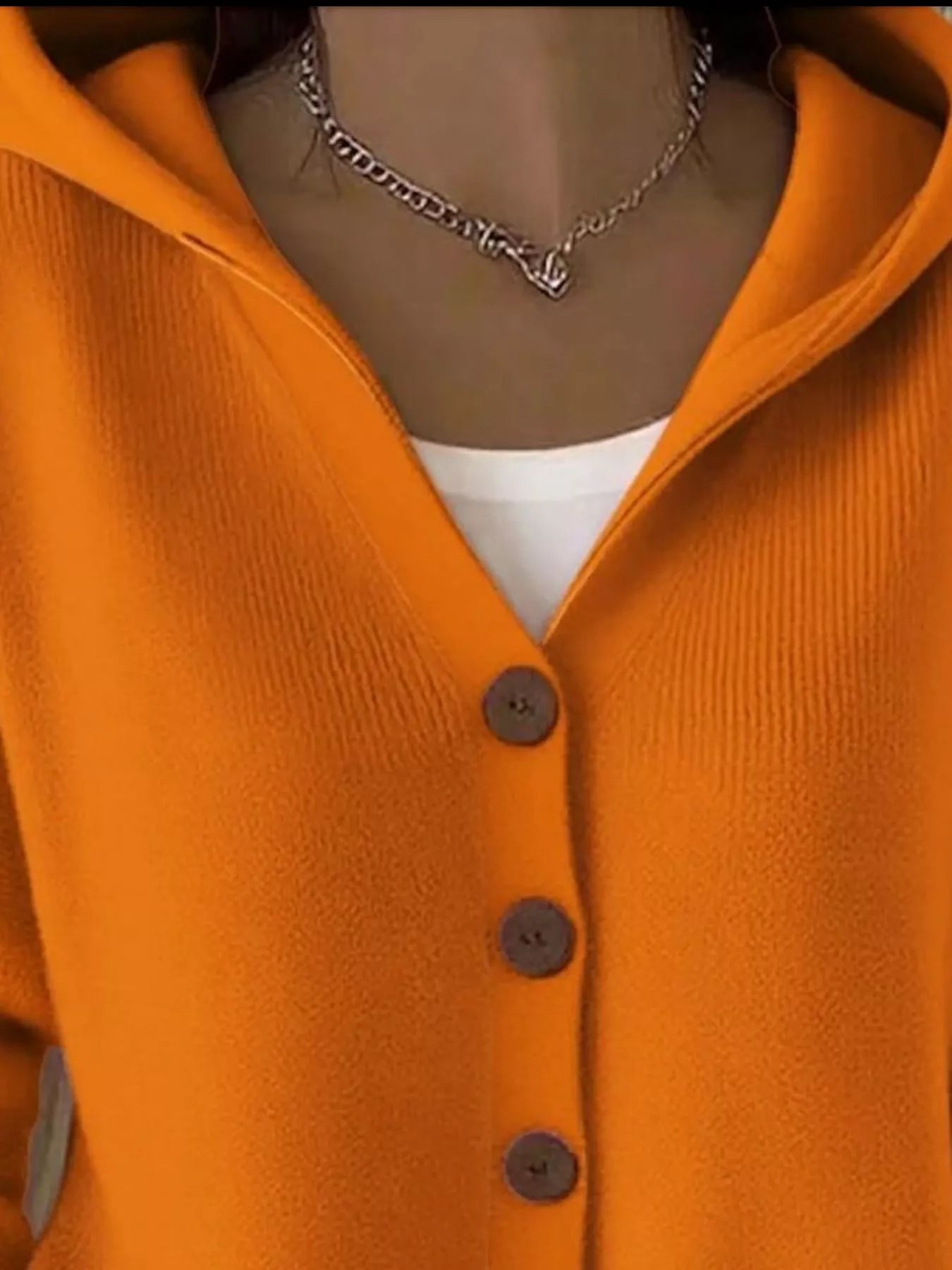 Full Size Button Up Long Sleeve Cardigan Plus Size