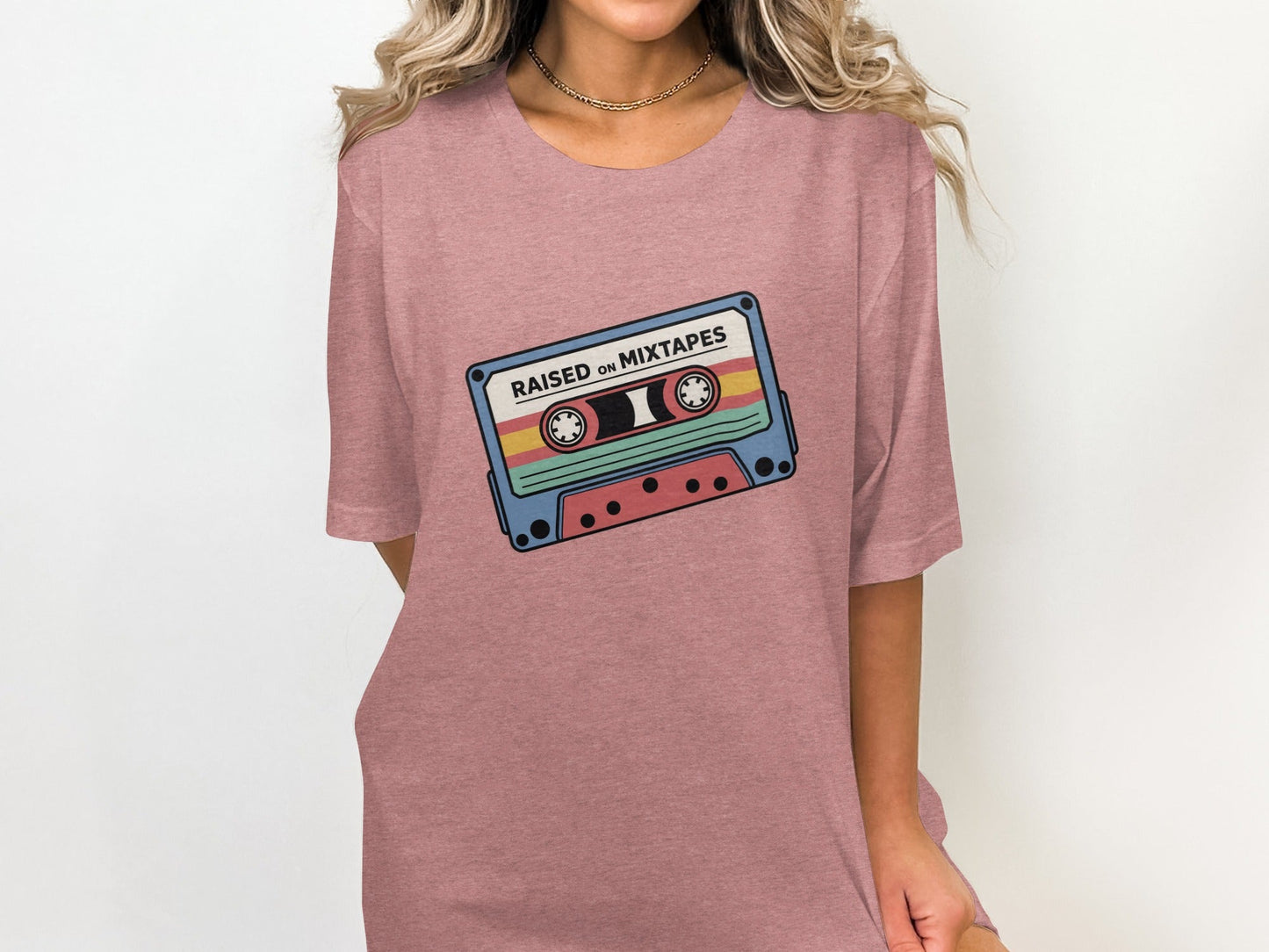 Raised On Mixtapes Retro Cassette T-Shirt