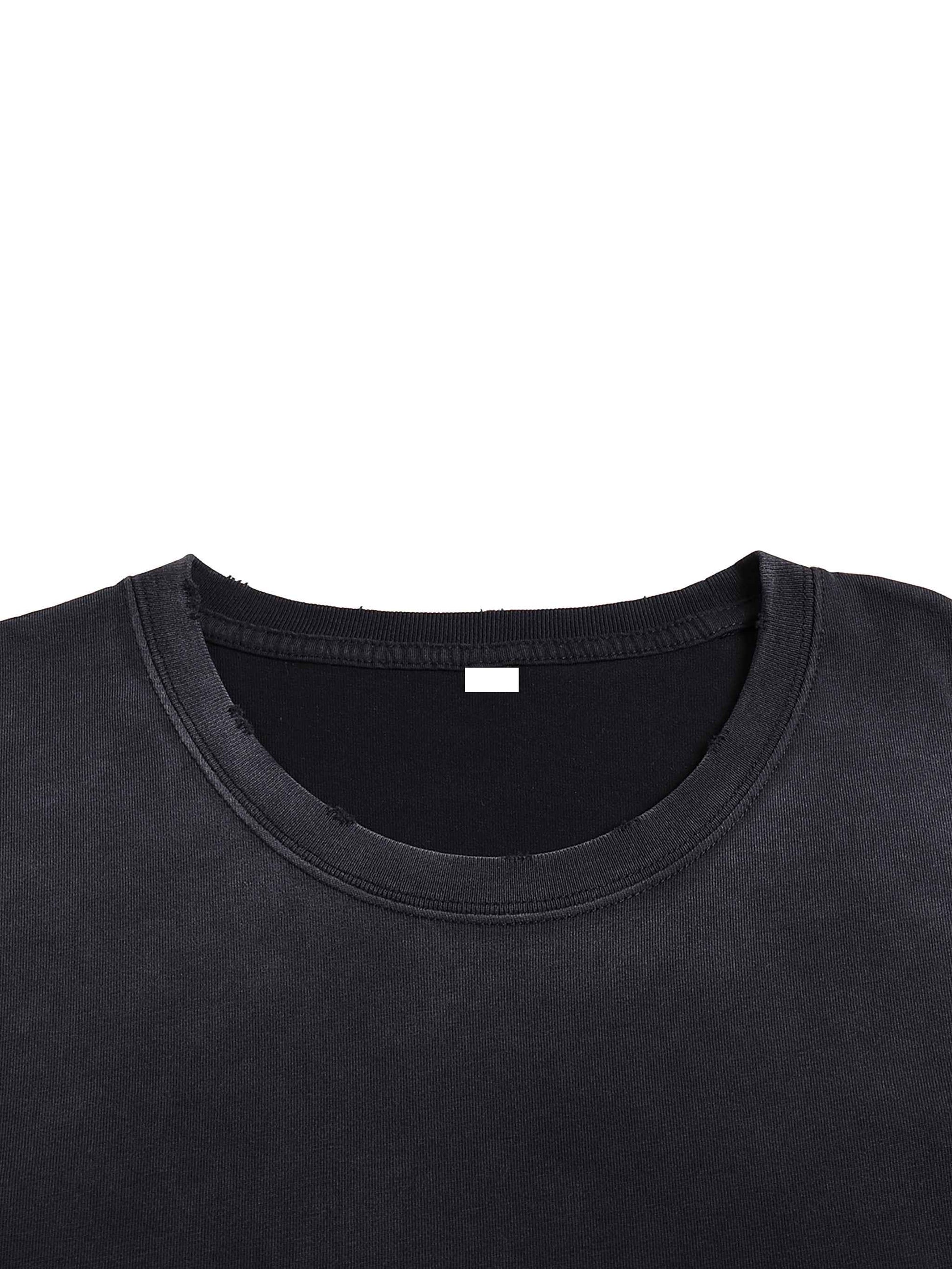 Cemetery Haunts Vintage Washed Hand-Frayed T-Shirt