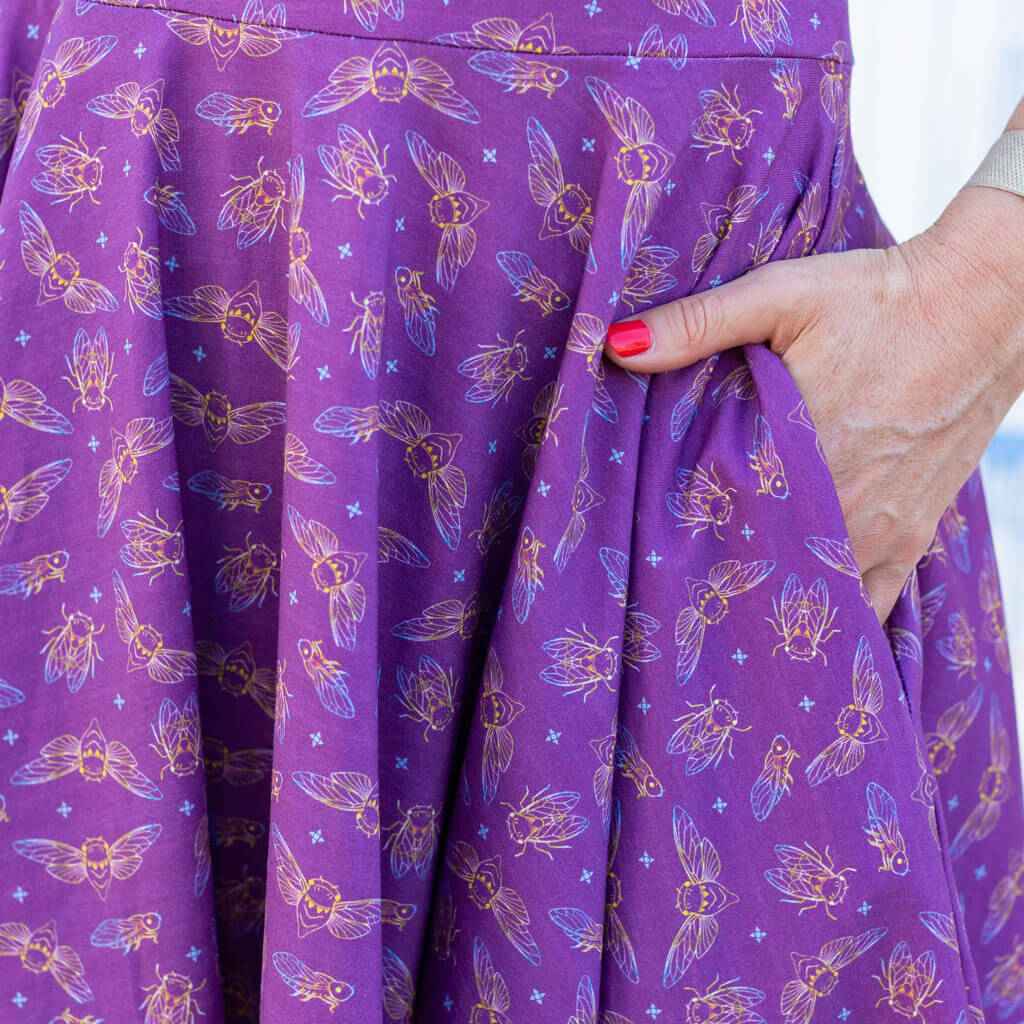 Adult "Emergence" Cicadas Super Twirler Dress with Pockets