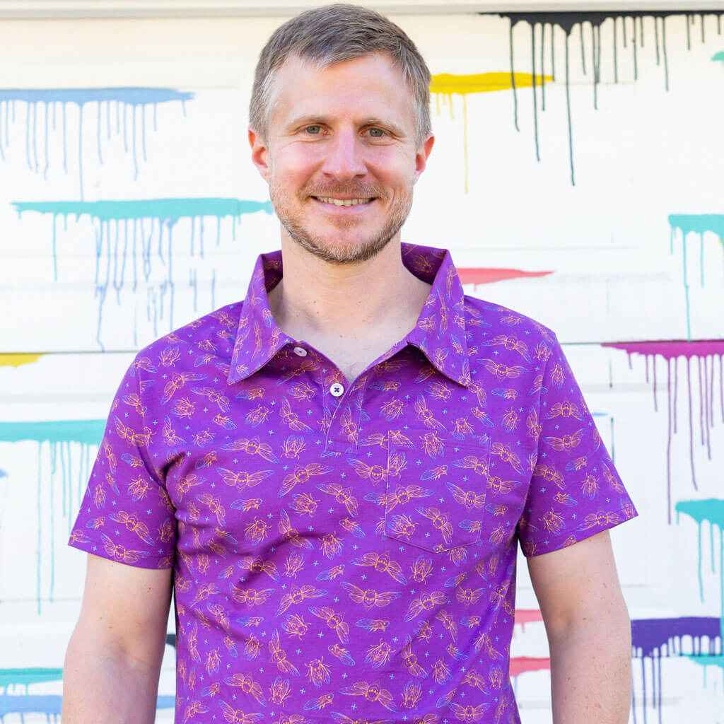 Adult "Emergence" Cicadas Short Sleeve Polo Shirt