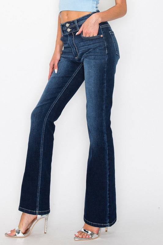 JULIA *Tummy Control* DOUBLE BUTTON High Rise Bootcut Jeans