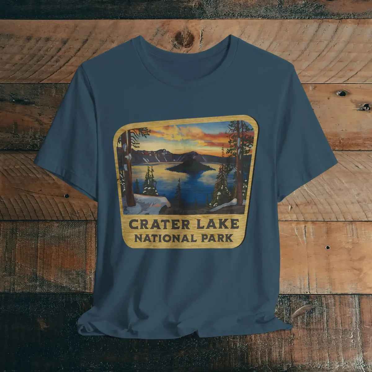 Crater Lake National Park T-Shirt Wood Sign