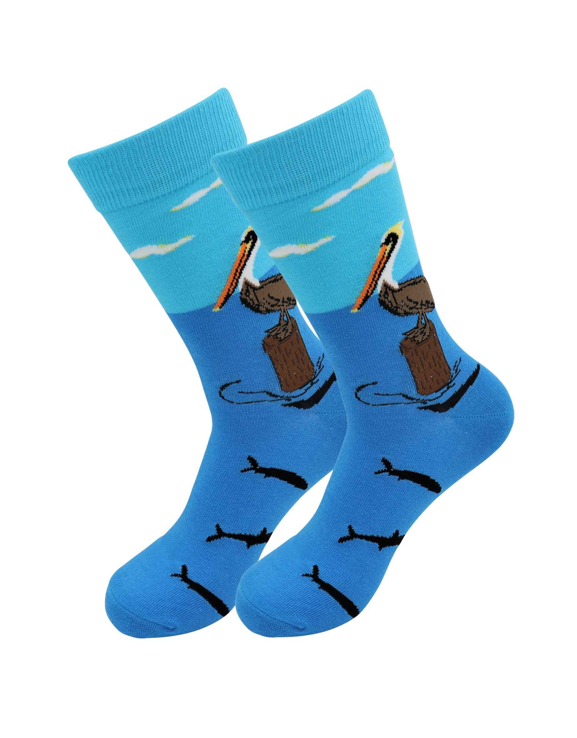 Fish and Pelican Socks - Comfy Cotton for Men & Women