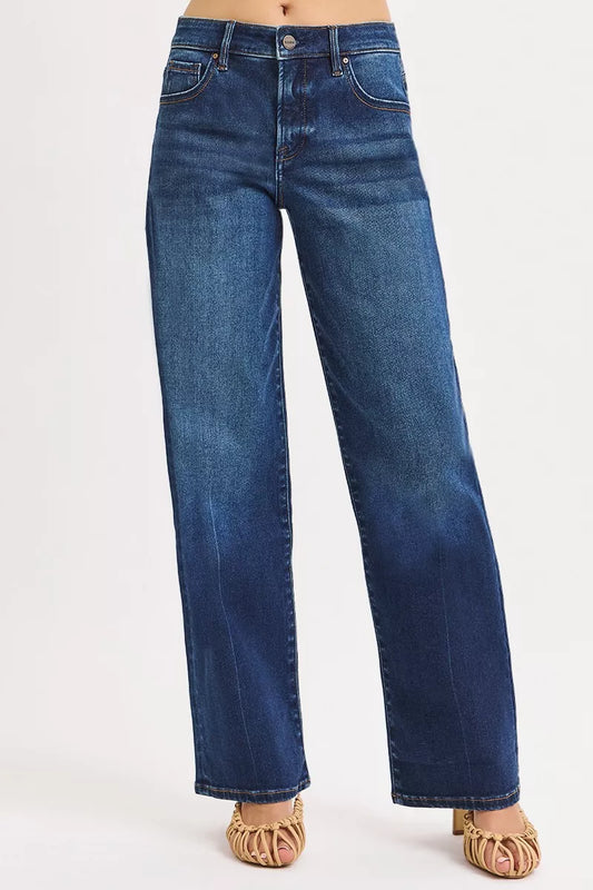 RISEN Jeans - Mid Rise Wide Baggy Jeans