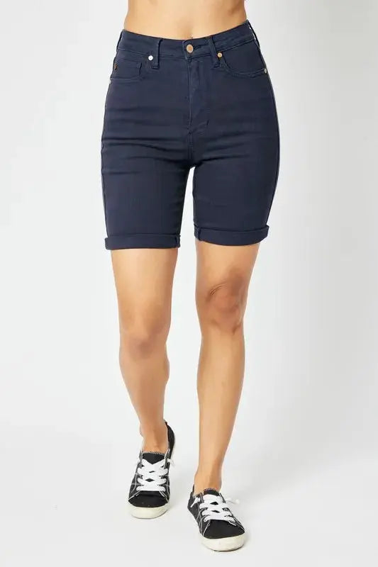 Full Size High Waist Tummy Control Bermuda Shorts by Judy Blue Jeans