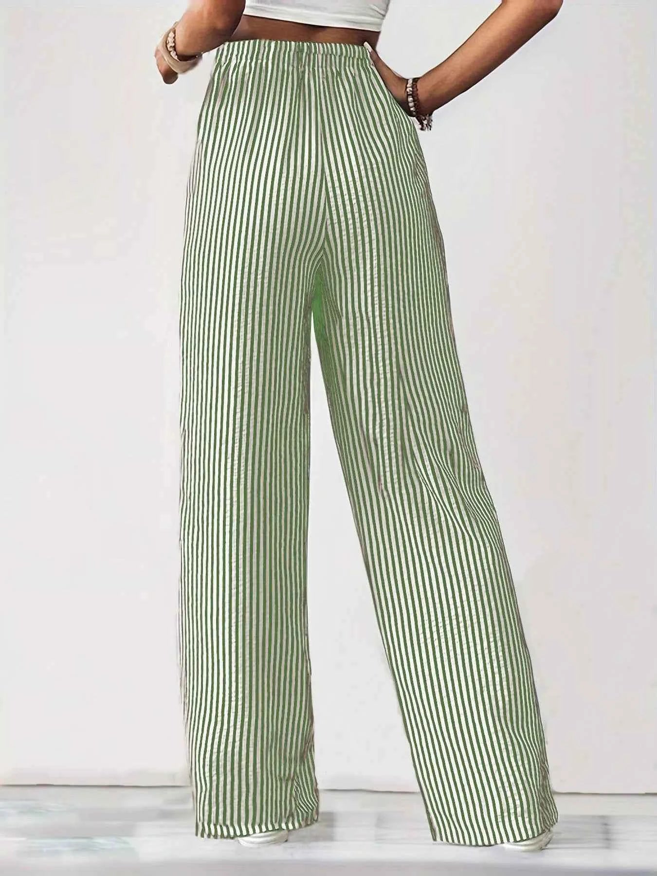 Striped Wide Leg Pants