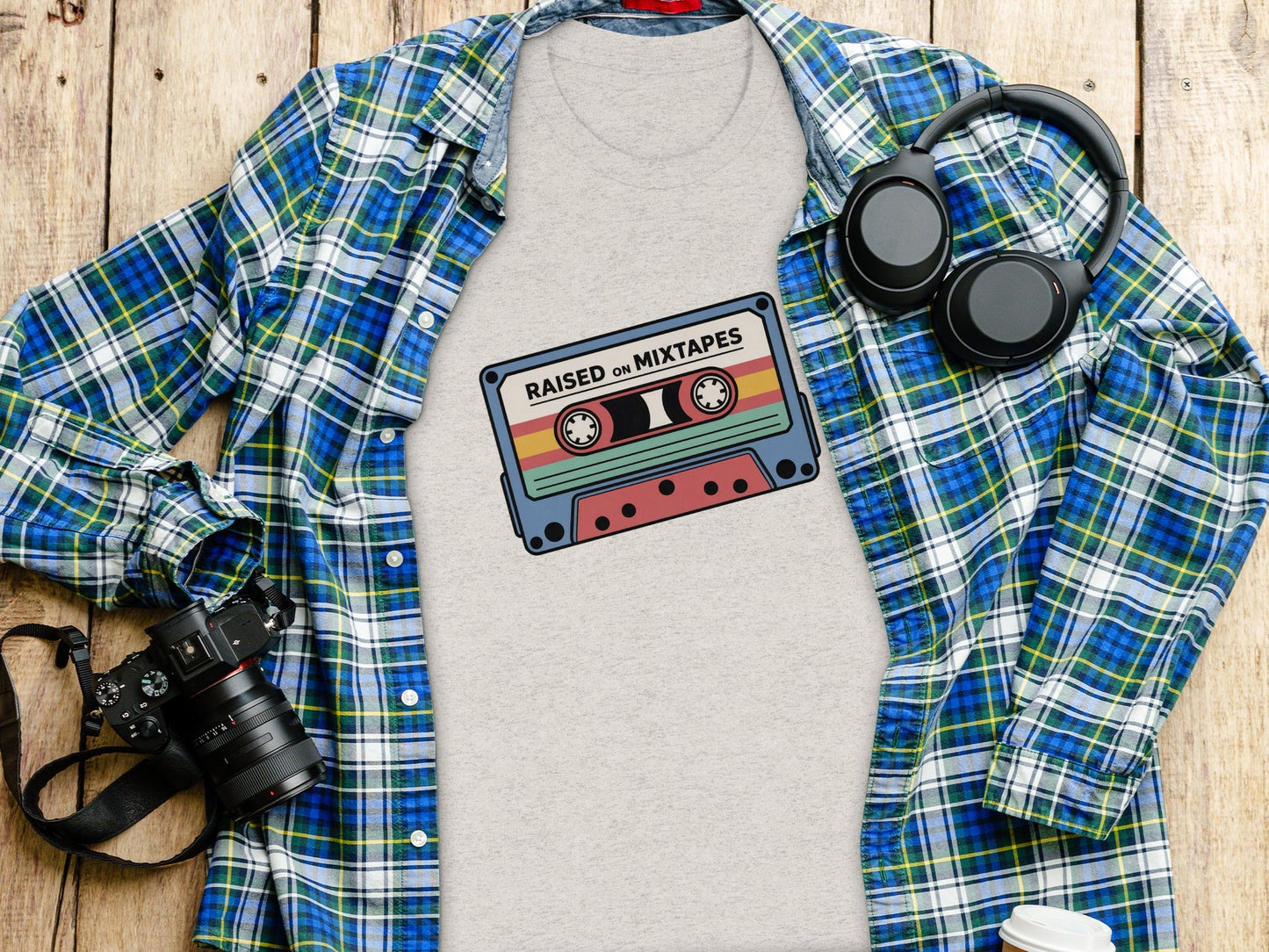 Raised On Mixtapes Retro Cassette T-Shirt