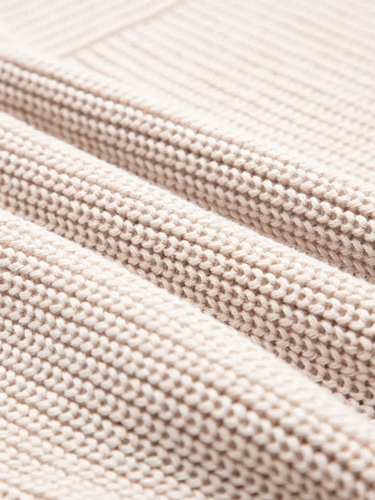 Delaney Texture Knitted Dropped Shoulder Sweater