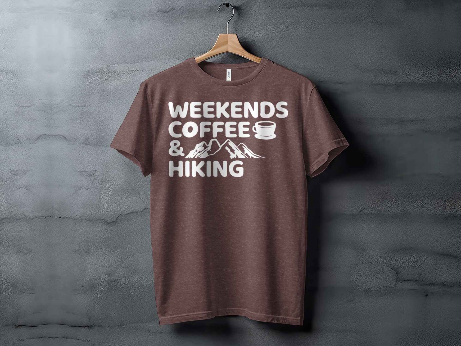 Weekends Coffee And Hiking Graphic Design Funny T-Shirt