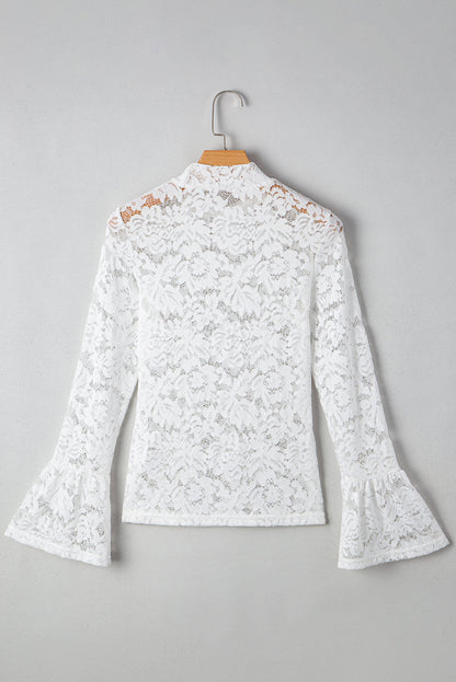 Alani Lace Crochet Bell Sleeve Blouse