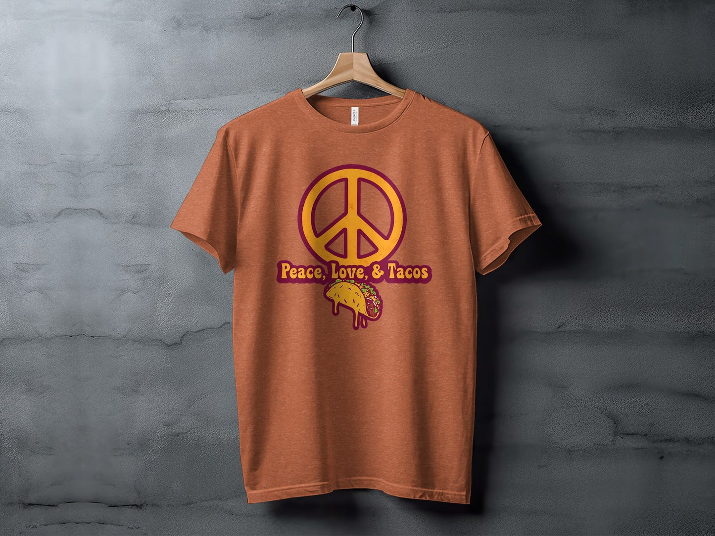 Peace Love Tacos Illustration for Taco Enthusiasts T-Shirt