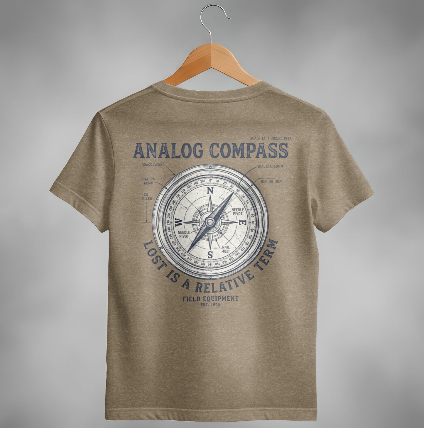 Analog Compass 'Lost Is A Relative Term' T-Shirt