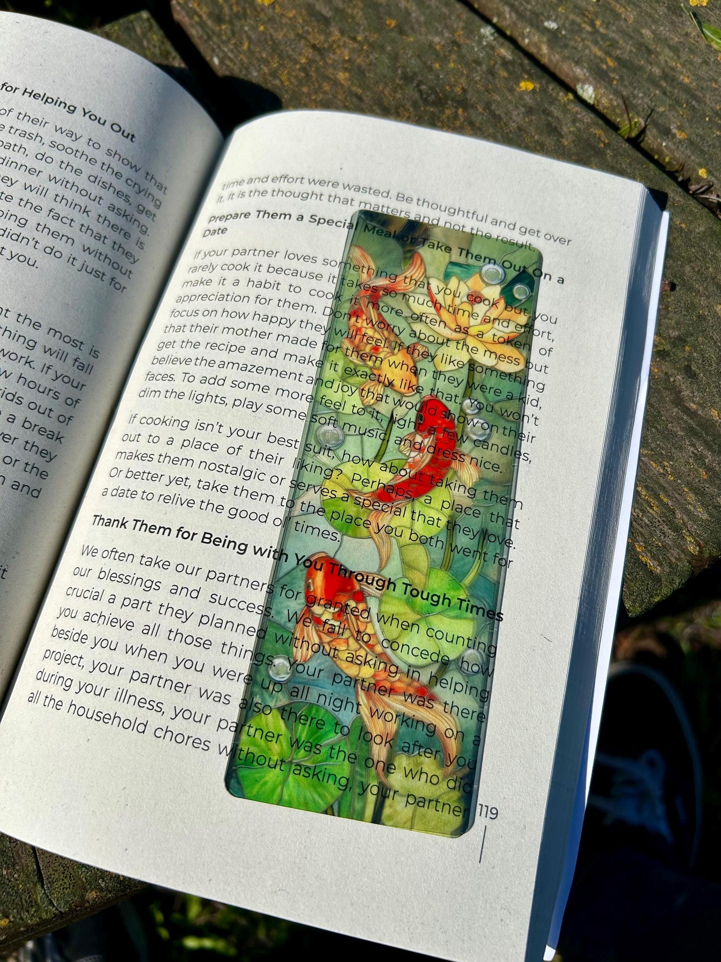 Koi Fish Pond Bookmark – Tranquil Water Garden, Zen Aesthetic, Japanese Art, Book Lover Gift, Nature-Inspired, Unique Reading Accessory